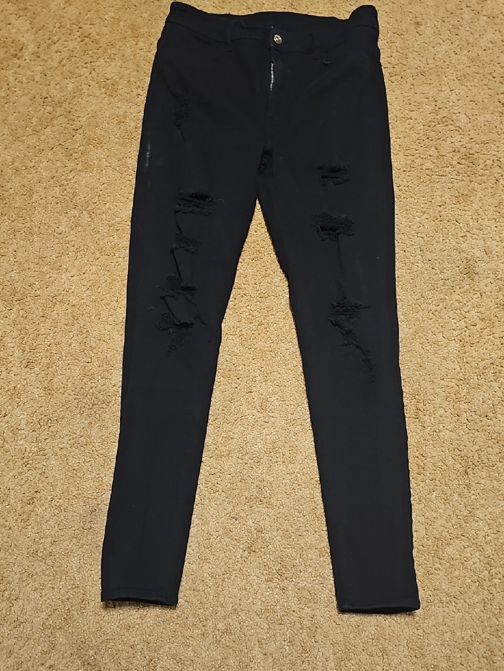 Divided Black Distressed Skinny Jeans Tote 9